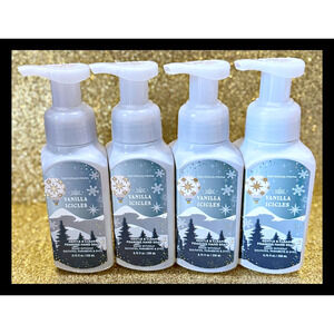 Bath & Body Works Vanilla Icicles 8.75oz Gentle Clean Foaming Hand Soap x4
